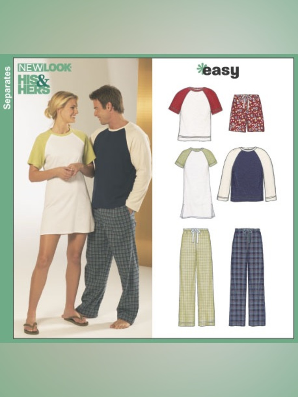 2 for 22$ 🧵 NEW LOOK 🧵 His and Her’s Sleepware Sewing Pattern 6321